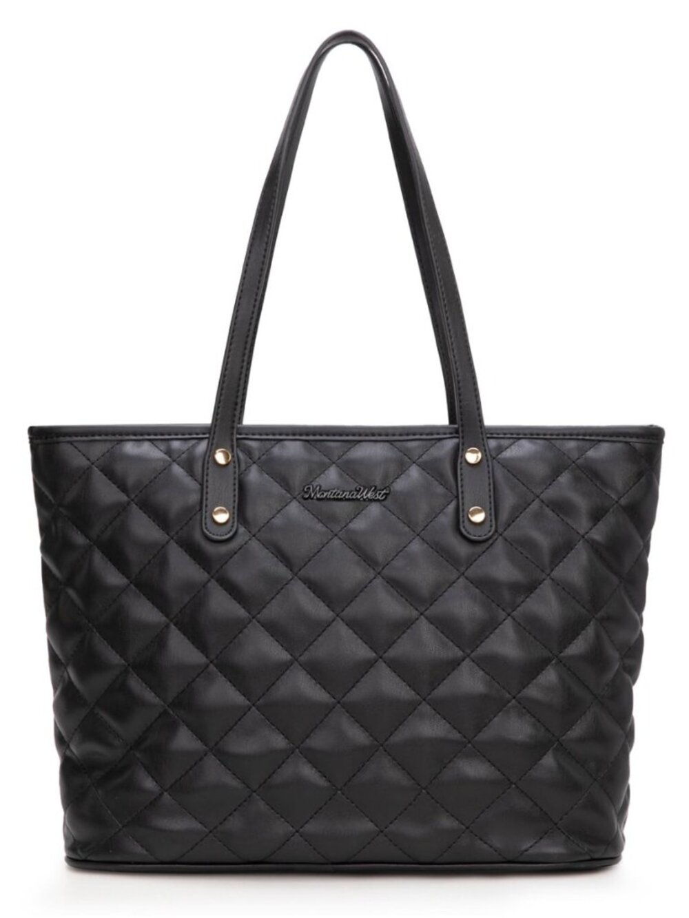 Quilted Tote Bag for Women Shoulder Bag Fashion Handbags with Top Zipper